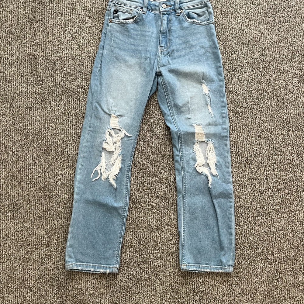 Distressed Light Blue Jeans